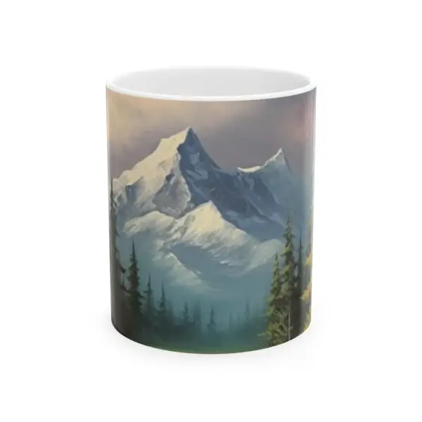 Majestic Mountainscape Ceramic Coffee Mug - Nature Inspired Art